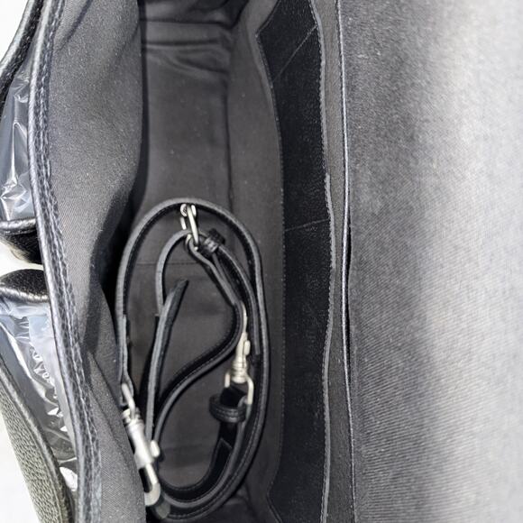 Tusting Clipper Small Black Leather Satchel Briefcase Handmade In England - Picture 8 of 12